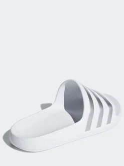 adidas White Adilette Kids Swim Sandals