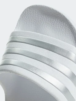 adidas White Adilette Kids Swim Sandals