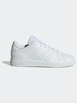 adidas White Advantage Base 2.0 Lace Junior Trainers