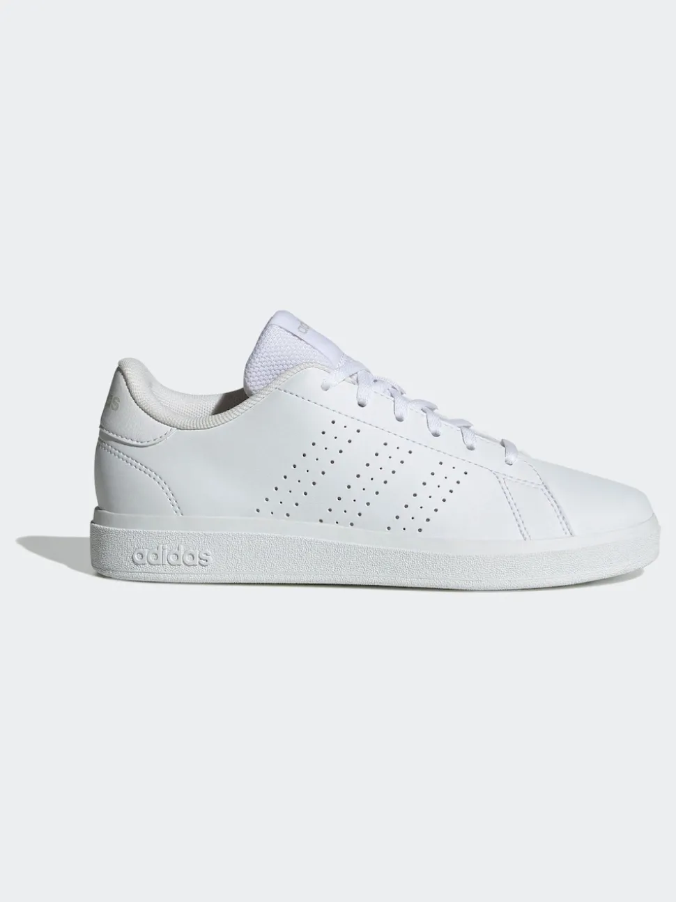 adidas White Advantage Base 2.0 Lace Junior Trainers