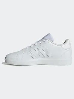 adidas White Advantage Base 2.0 Lace Junior Trainers
