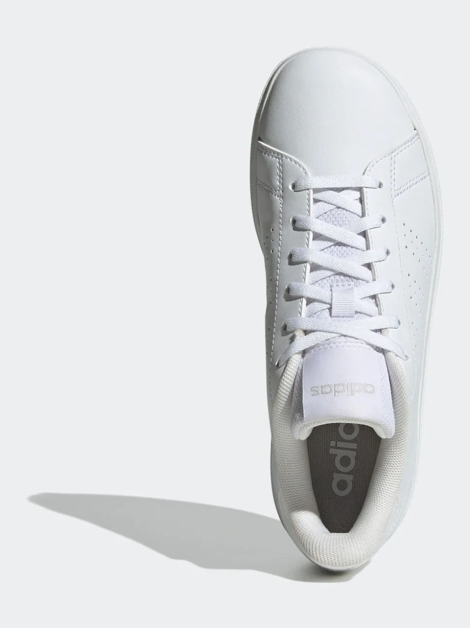 adidas White Advantage Base 2.0 Lace Junior Trainers