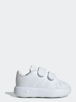 adidas White Advantage Hook and Loop Infant Trainers