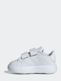 adidas White Advantage Hook and Loop Infant Trainers