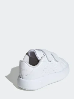 adidas White Advantage Hook and Loop Infant Trainers