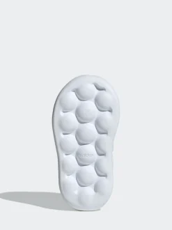adidas White Advantage Hook and Loop Infant Trainers