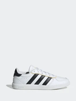 adidas White/Black Breaknet Sleek Lace Junior Trainers