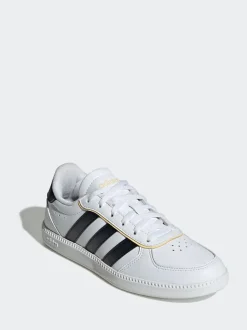 adidas White/Black Breaknet Sleek Lace Junior Trainers