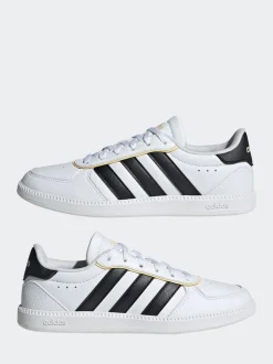 adidas White/Black Breaknet Sleek Lace Junior Trainers