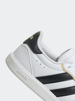 adidas White/Black Breaknet Sleek Lace Junior Trainers