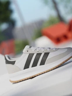 adidas White/Black/Grey Run 70s 2.0 Lace Junior Trainers