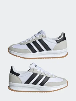 adidas White/Black/Grey Run 70s 2.0 Lace Junior Trainers