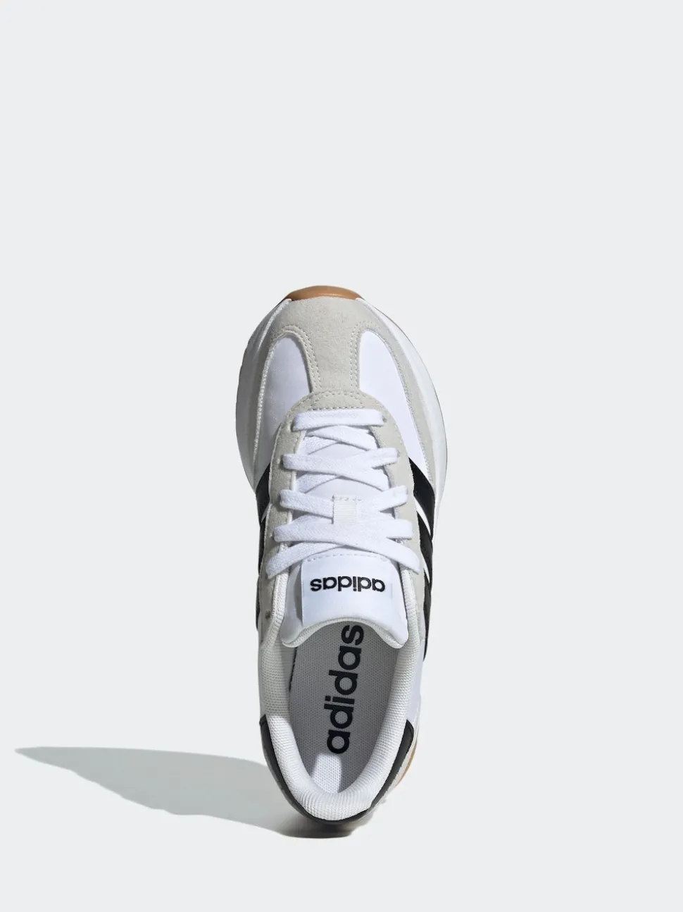 adidas White/Black/Grey Run 70s 2.0 Lace Junior Trainers