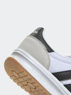 adidas White/Black/Grey Run 70s 2.0 Lace Junior Trainers