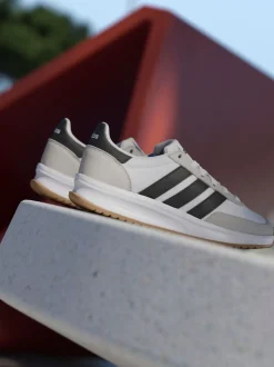 adidas White/Black/Grey Run 70s 2.0 Lace Junior Trainers