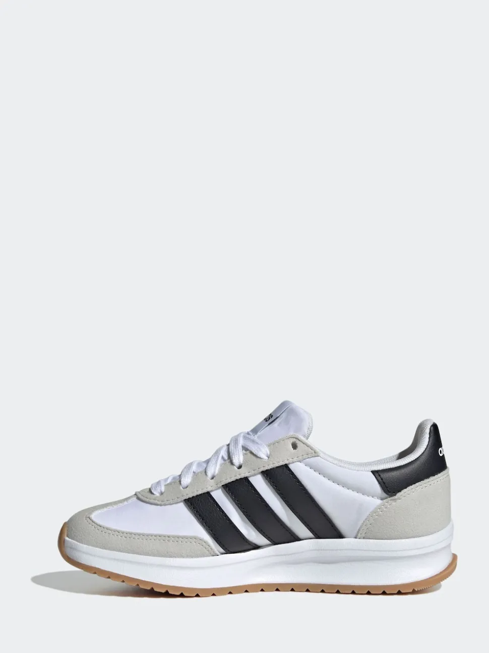 adidas White/Black/Grey Run 70s 2.0 Lace Junior Trainers