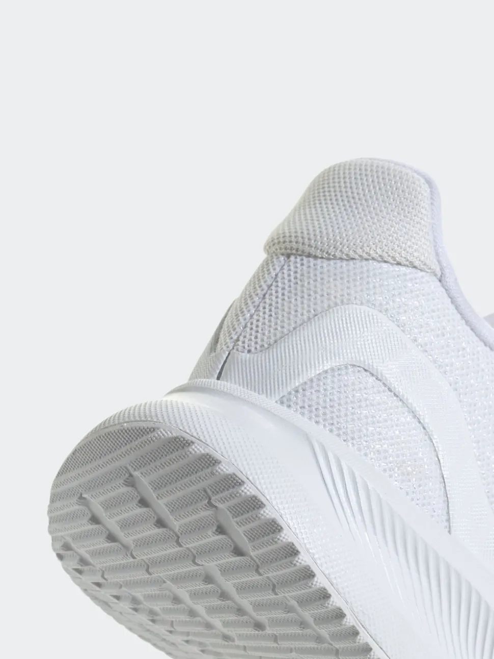 adidas White/Black Runfalcon 5 Elastic Lace Running Kids Trainers