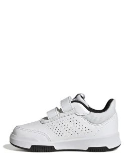 adidas White/Black Tensaur Hook and Loop Infant Trainers