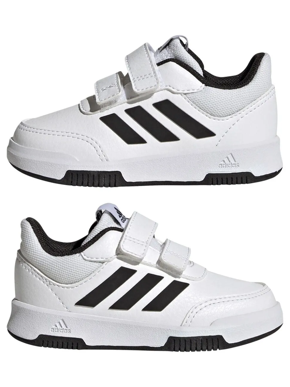 adidas White/Black Tensaur Hook and Loop Infant Trainers