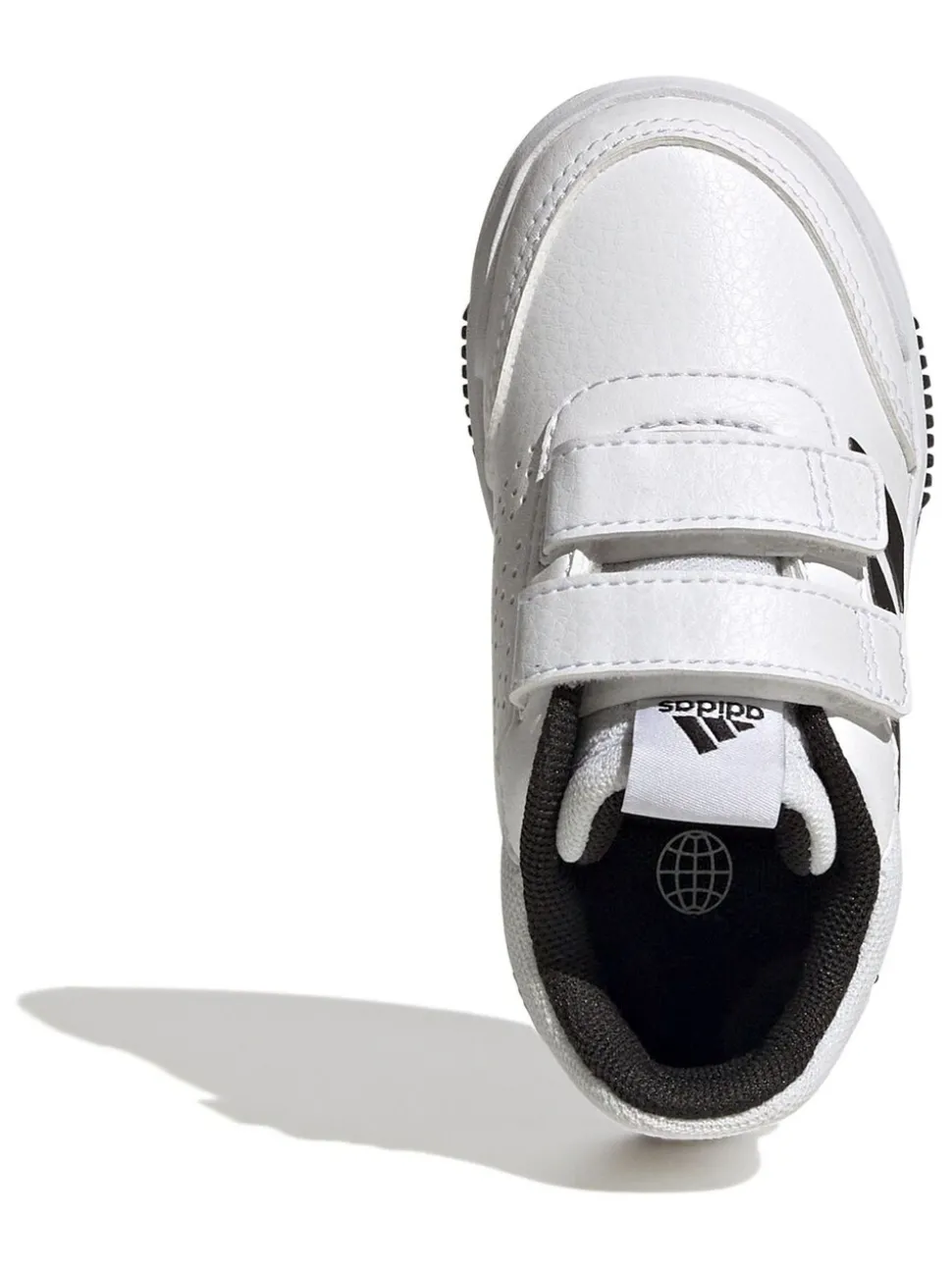 adidas White/Black Tensaur Hook and Loop Infant Trainers