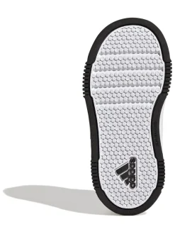 adidas White/Black Tensaur Hook and Loop Infant Trainers