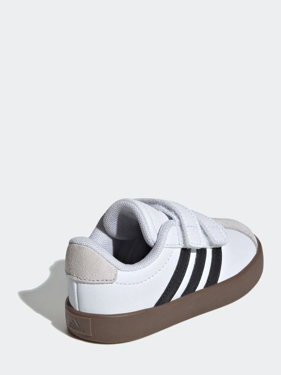 adidas White/Black VL Court 3.0 Hook and Loop Infant Trainers