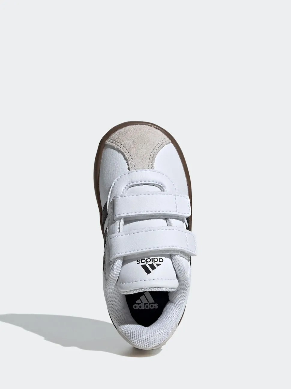 adidas White/Black VL Court 3.0 Hook and Loop Infant Trainers