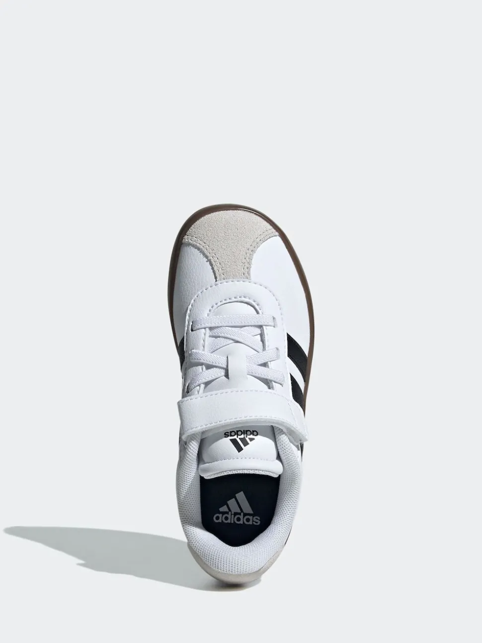 adidas White/Black VL Court 3.0 Hook and Loop Kids Trainers