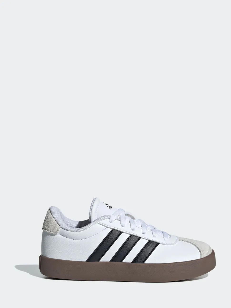 adidas White/Black VL Court 3.0 Kids Trainers