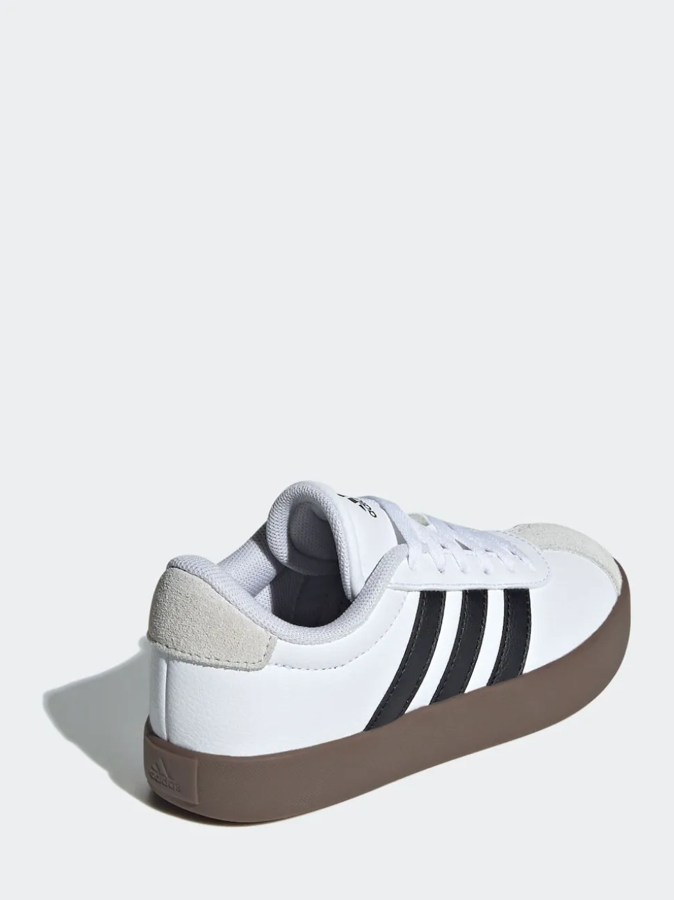adidas White/Black VL Court 3.0 Kids Trainers