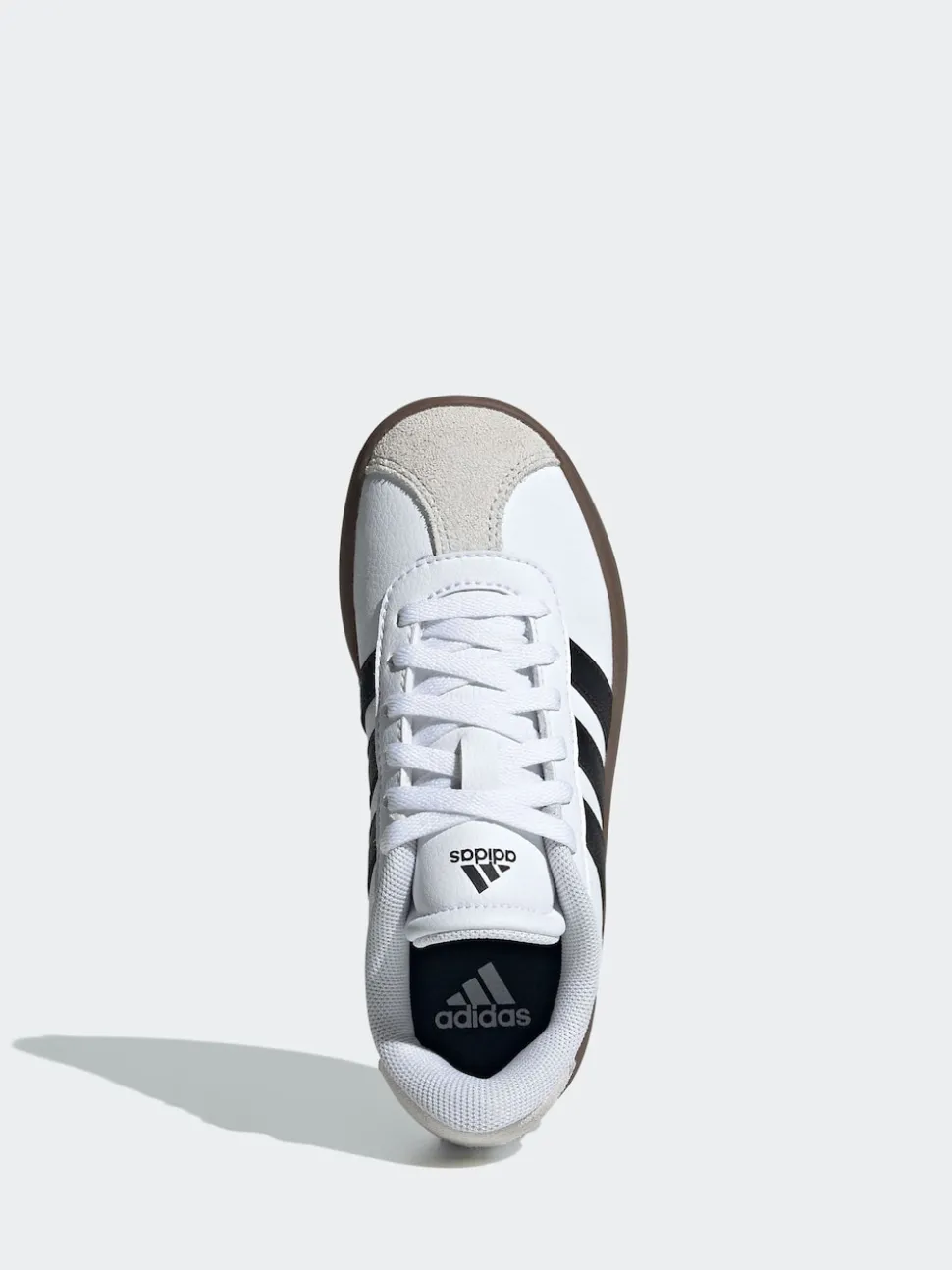 adidas White/Black VL Court 3.0 Kids Trainers