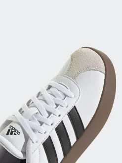 adidas White/Black VL Court 3.0 Kids Trainers