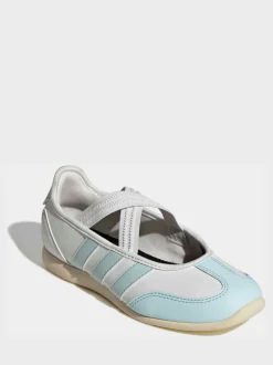 adidas White/Blue Barreda Mary Jane Junior Trainers