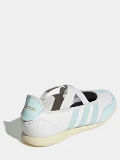 adidas White/Blue Barreda Mary Jane Junior Trainers