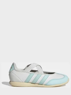 adidas White/Blue Barreda Mary Jane Junior Trainers
