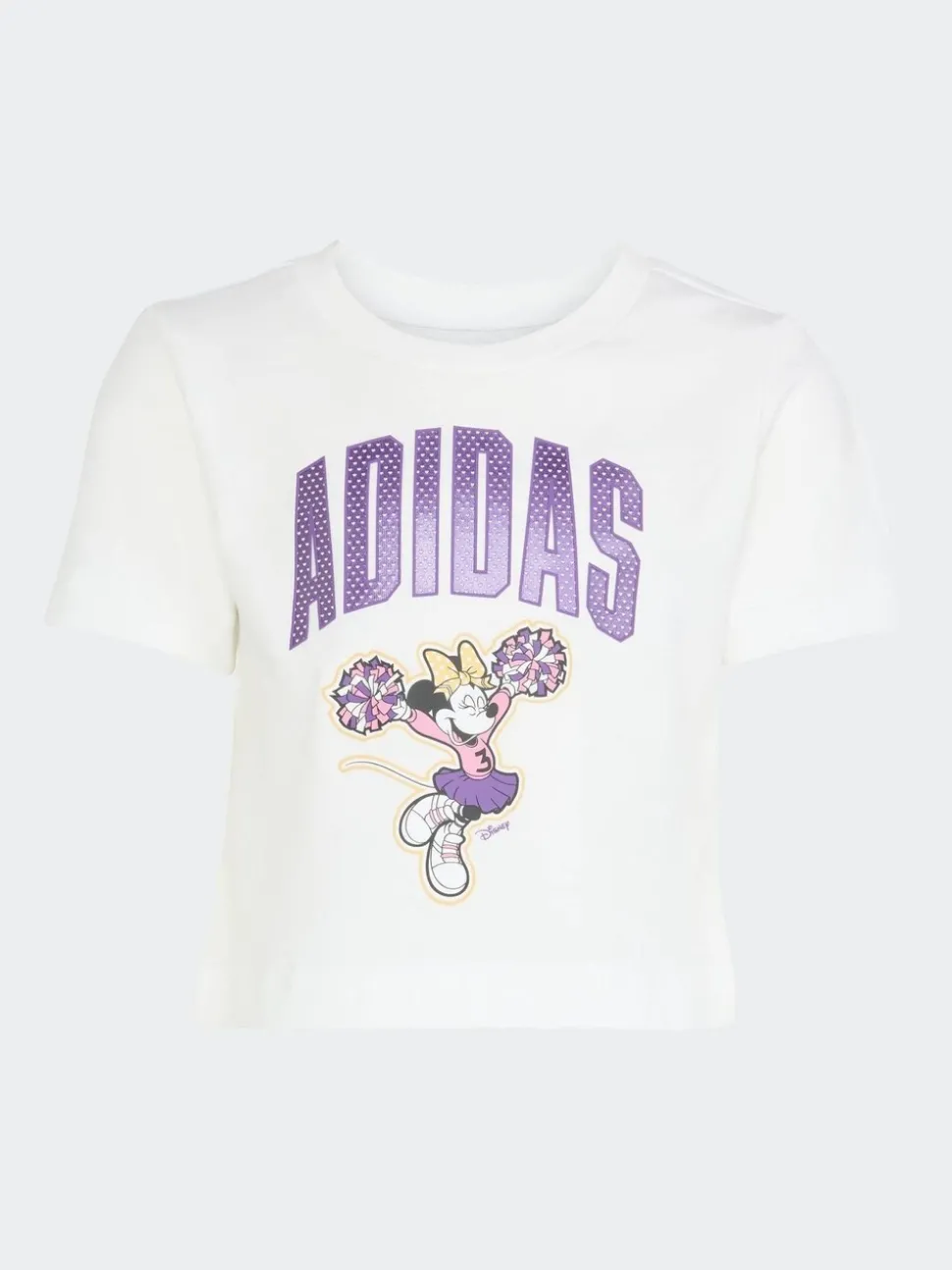 adidas White Disney Minnie Mouse T-Shirt and Shorts Little Kids Set