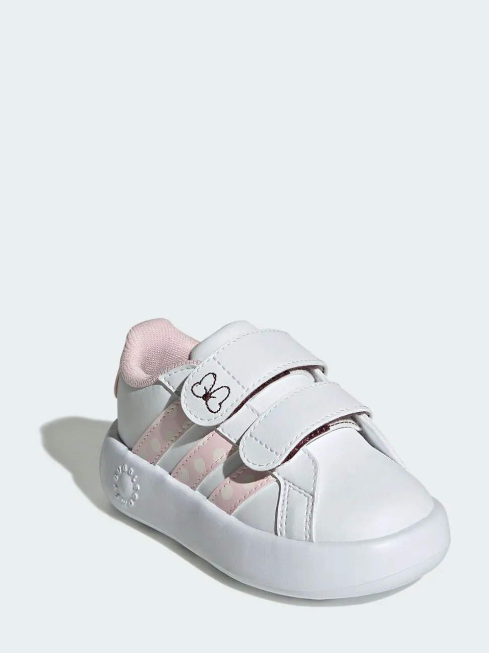 adidas White Disney Minnie Mouse Grand Kids Court Trainers