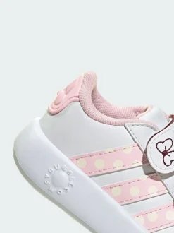 adidas White Disney Minnie Mouse Grand Kids Court Trainers