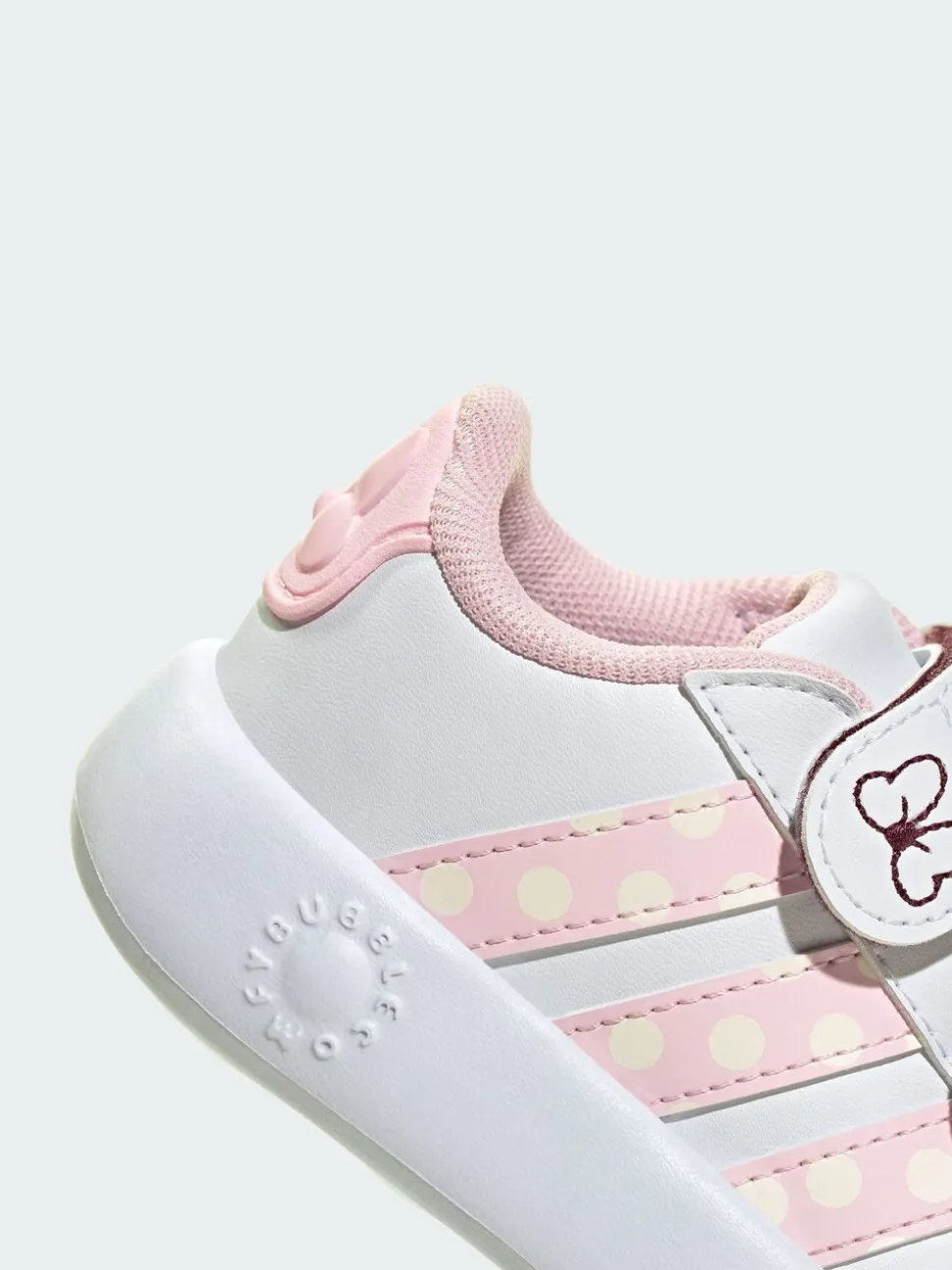 adidas White Disney Minnie Mouse Grand Kids Court Trainers