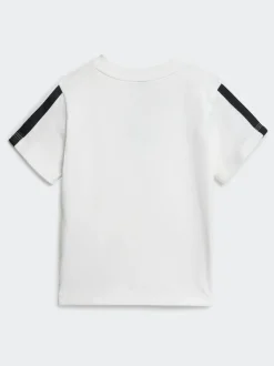 adidas White Essentials Infant Kids T-Shirt Set