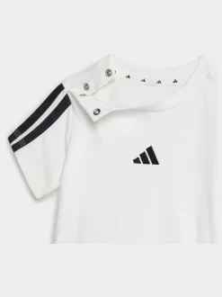 adidas White Essentials Infant Kids T-Shirt Set