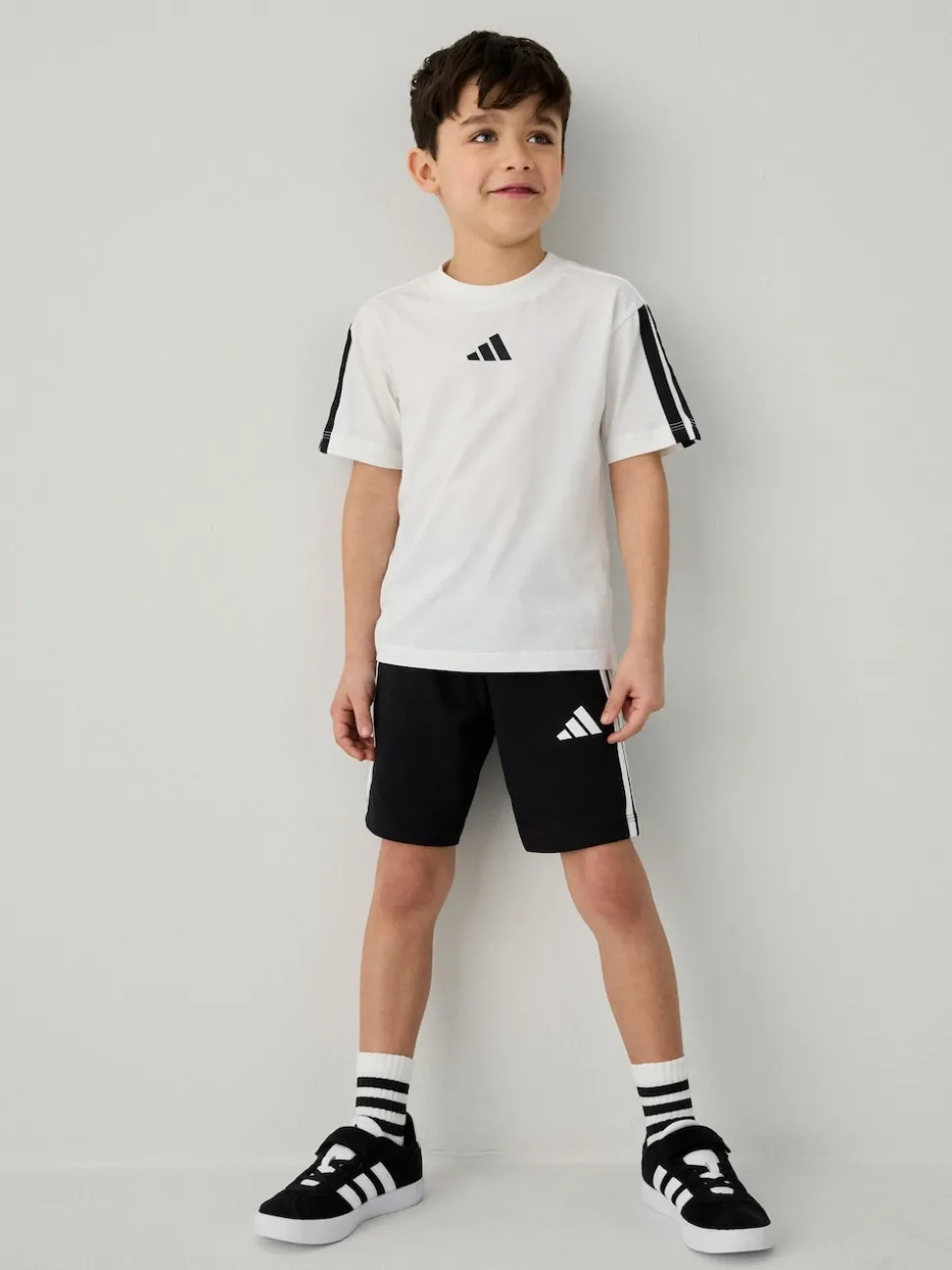 adidas White Essentials Little Kids T-Shirt Set