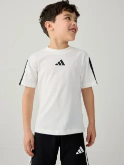 adidas White Essentials Little Kids T-Shirt Set
