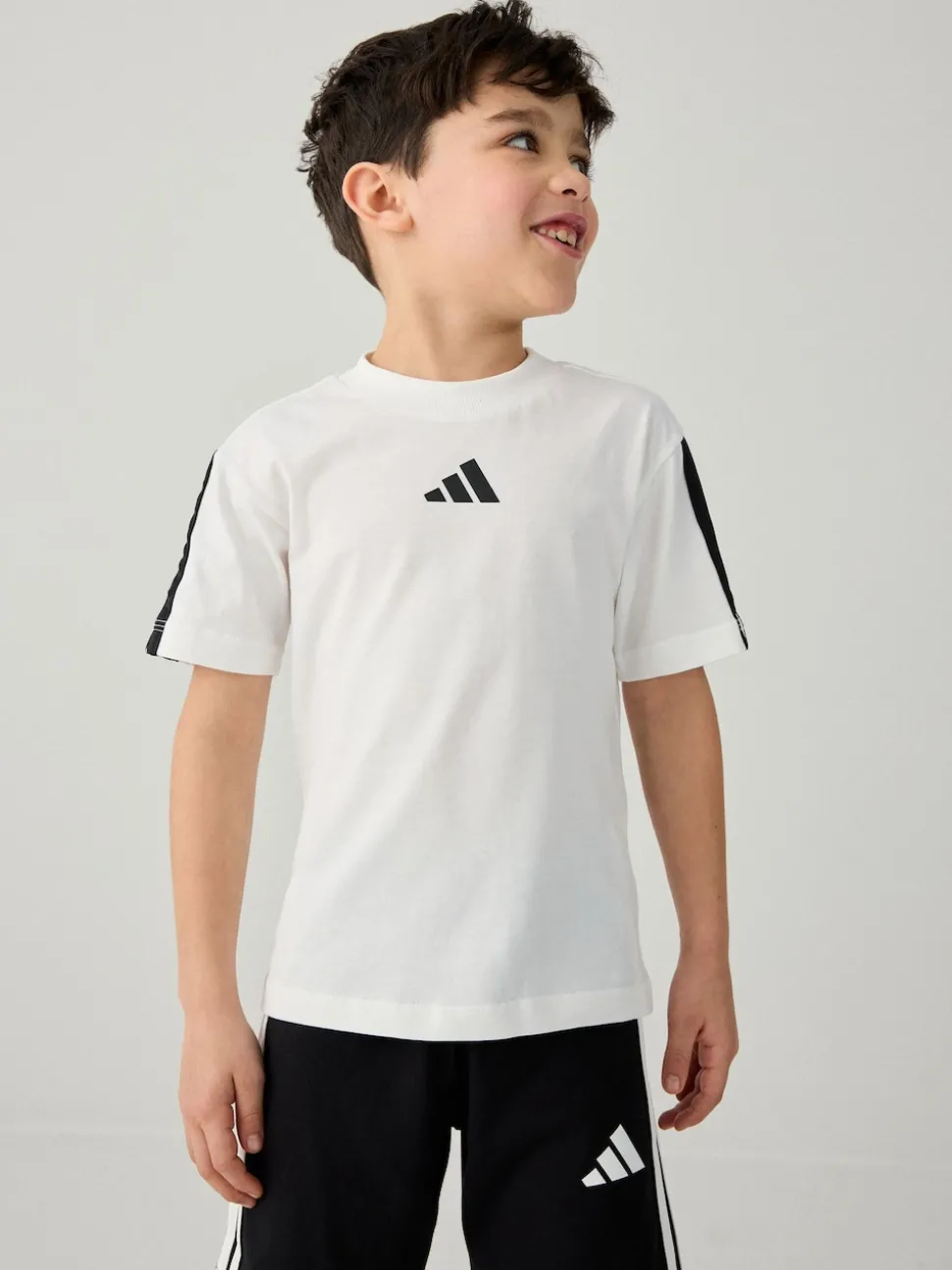 adidas White Essentials Little Kids T-Shirt Set
