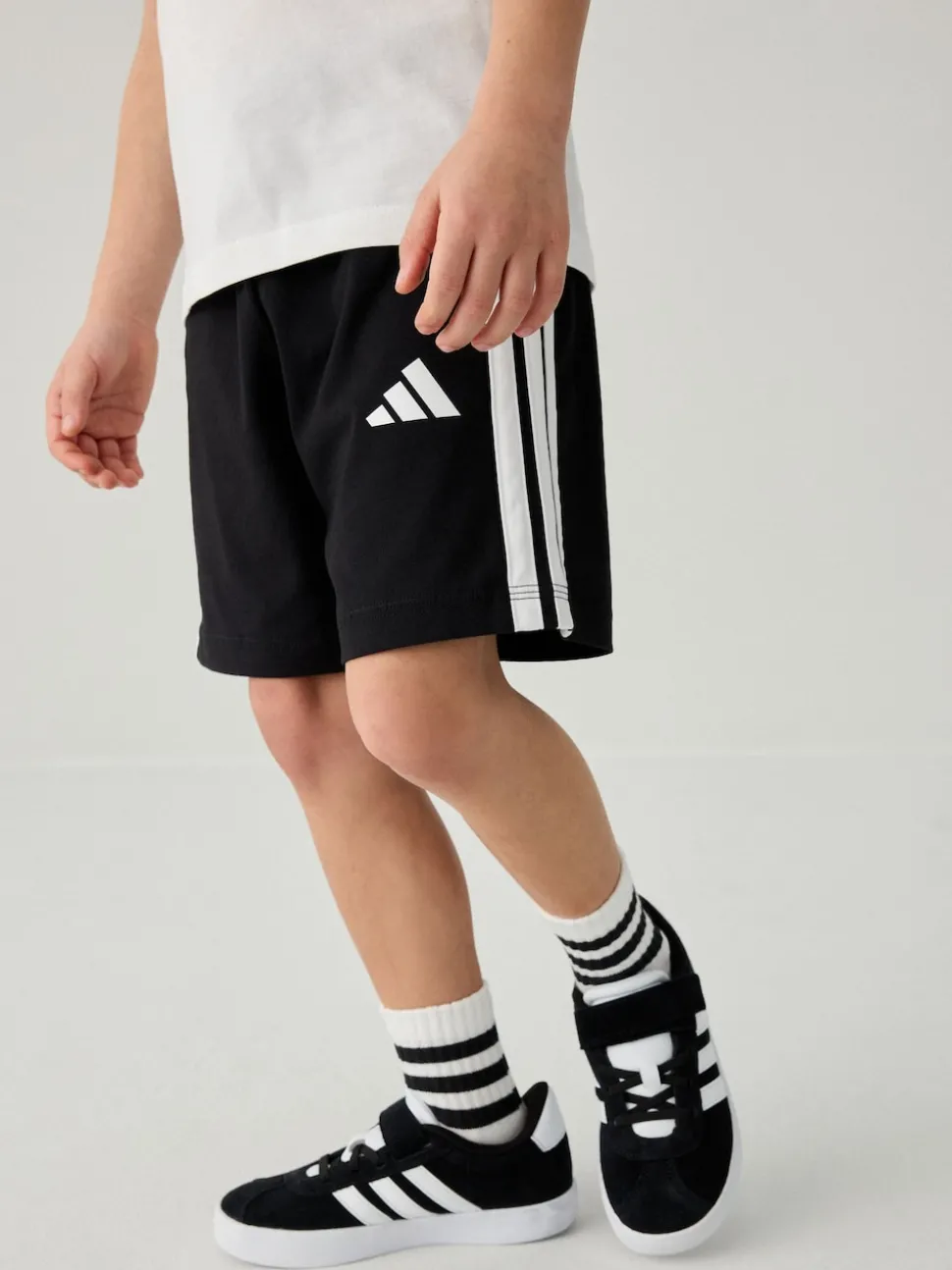 adidas White Essentials Little Kids T-Shirt Set