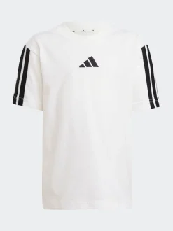 adidas White Essentials Little Kids T-Shirt Set