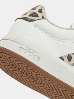 adidas White Grand Court 3.0 Elastic Lace Kids Trainers