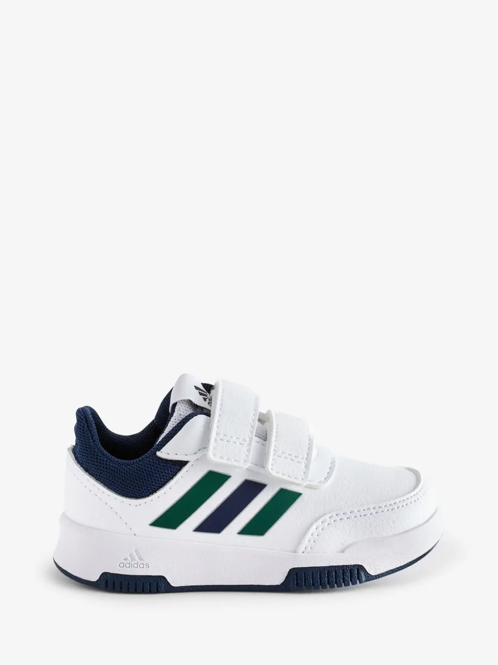 adidas White/Green/Blue Tensaur Hook and Loop Infant Trainers