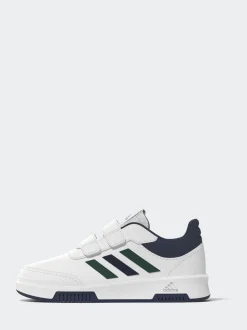 adidas White/Green/Blue Tensaur Hook and Loop Infant Trainers