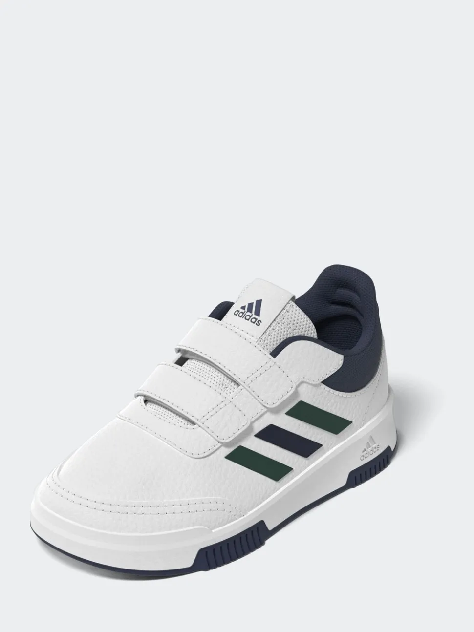 adidas White/Green/Blue Tensaur Hook and Loop Infant Trainers